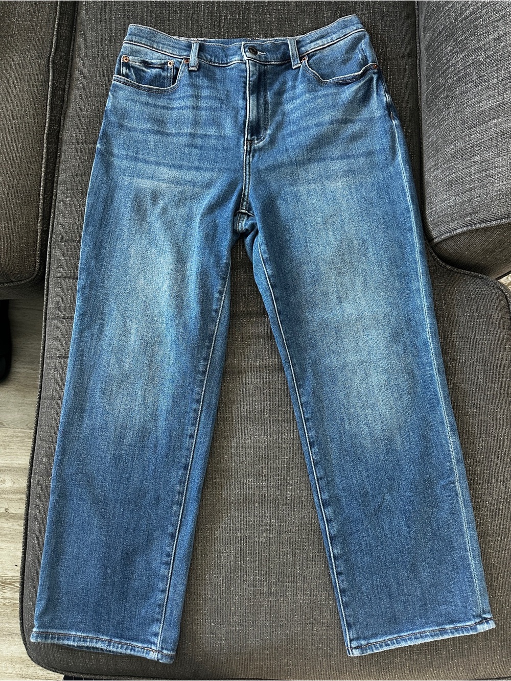 Pistola Women's Straight-Leg Jeans in Medium Blue Size 32